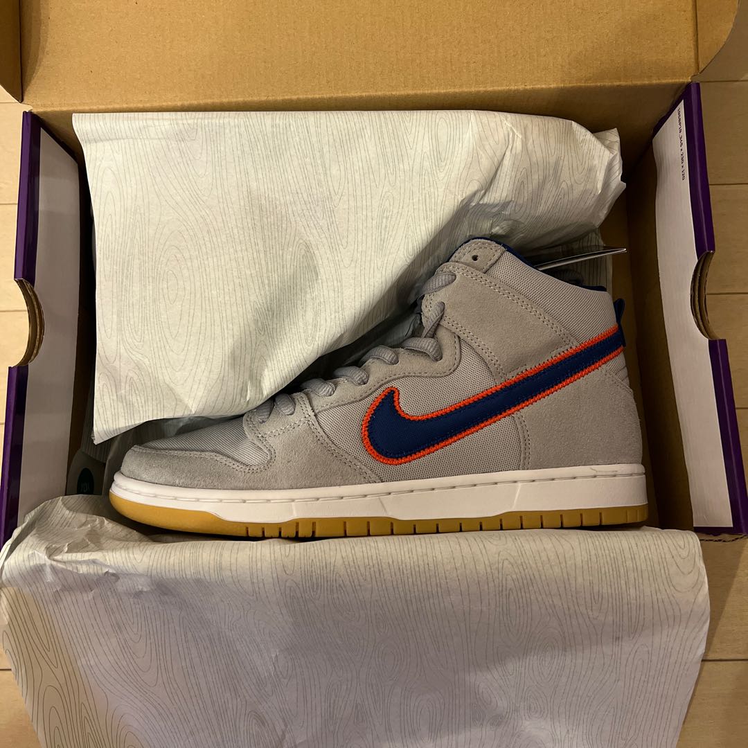 ナイキ SB ダンク ハイ "ラッシュ ブルー アンド チーム オレンジ/ニューヨーク メッツ" 28cm