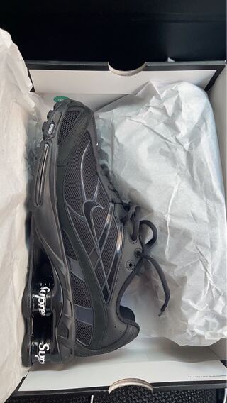 シュプリーム × ナイキ ショックス ライド 2 "ブラック/ブラック ホワイト" 28cm