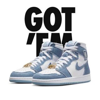 ナイキ ウィメンズ エアジョーダン1 ハイ OG "デニム" 28cm