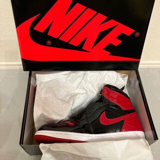 27.5cm ナイキ エアジョーダン1 ハイ OG "パテント ブレッド" 27.5cm