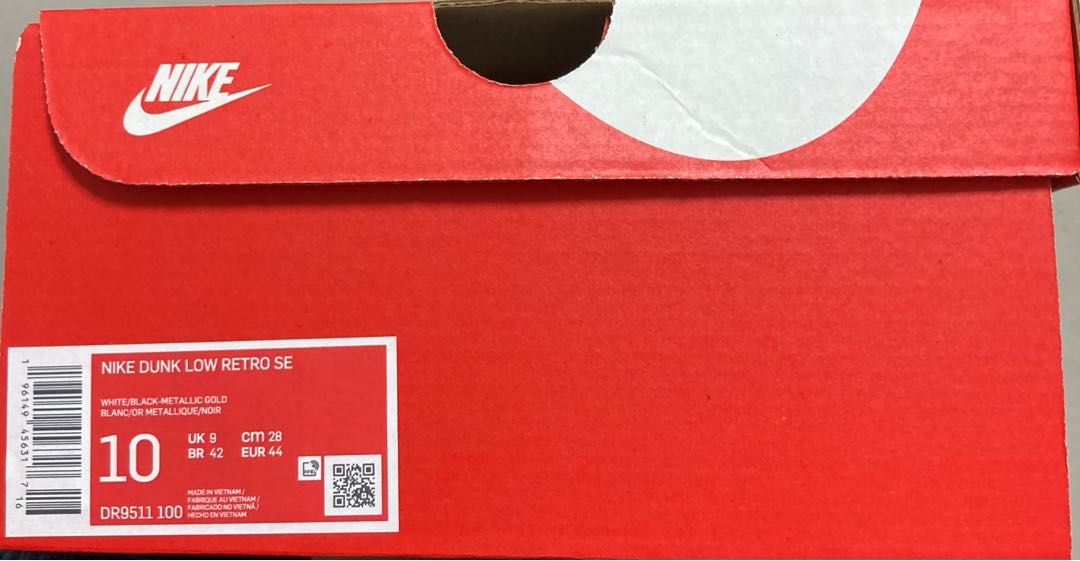 Nike Dunk Low Retro SE "World Champ/Black and Ho Wight" 28cm