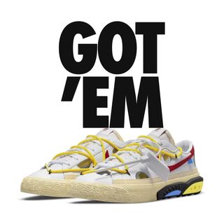 オフホワイト × ナイキ ブレーザー ロー "ホワイト アンド ユニバーシティ レッド" 28.5cm