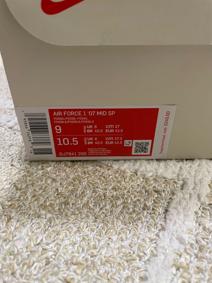 Stussy x Nike Air Riryoku1 Mid "Fossil Stone" 27cm