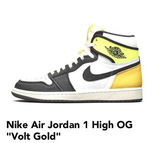 ナイキ エアジョーダン1 ハイ OG "ボルトゴールド" 555088-118 27cm