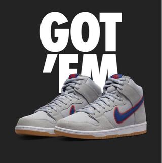 ナイキ SB ダンク ハイ "ラッシュ ブルー アンド チーム オレンジ/ニューヨーク メッツ" DH7155-001 27.5cm