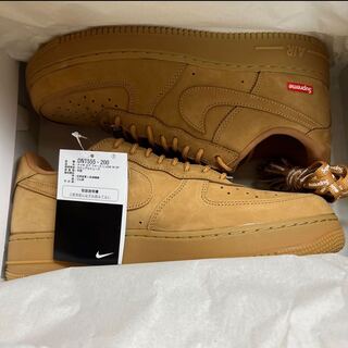 30%offクーポン対象　シュプリーム × ナイキ エア フォース 1 ロー "フラックス/ウィート" 27.5cm