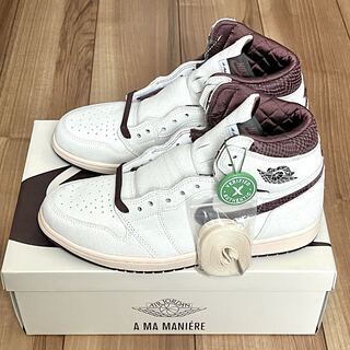 ア・マ・マニエール × ナイキ エアジョーダン1 レトロ ハイ OG "セイルアンドバーガンディ" 29cm