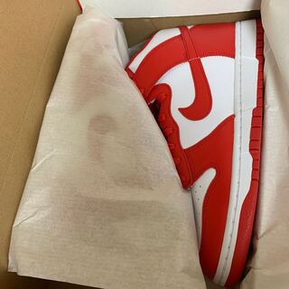 ナイキ ダンク ハイ "チャンピオンシップ ホワイト アンド レッド" 30cm