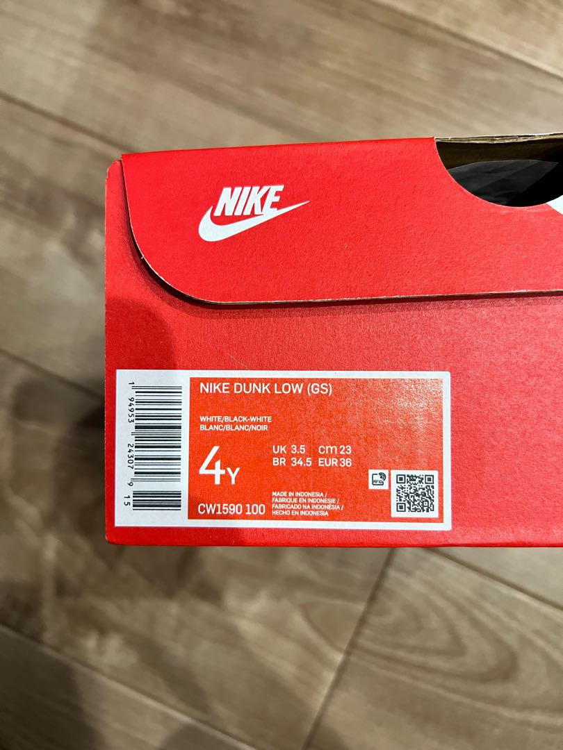 Nike GS Dunk Low "Ho Wight/Black" 23cm