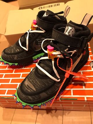 オフホワイト × ナイキ エアフォース1 ミッド "ブラック" 25.5cm