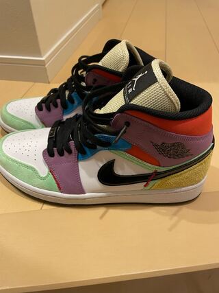 ナイキ ウィメンズ エアジョーダン1 ミッド "マルチカラー 27.5cm