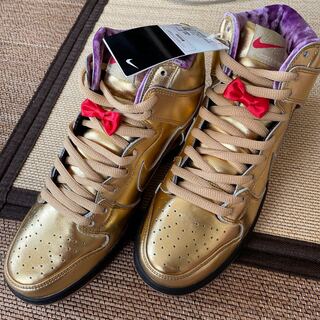 HUMIDITY × NIKE SB DUNK HIGH METALLIC GOLD 27cm