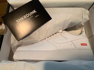 シュプリーム × ナイキ エアフォース1 ロー "ホワイト" CU9225-100 27cm