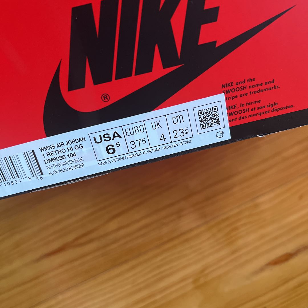 Nike Women's Air Jordan 1 High OG "Denim" 23.5cm