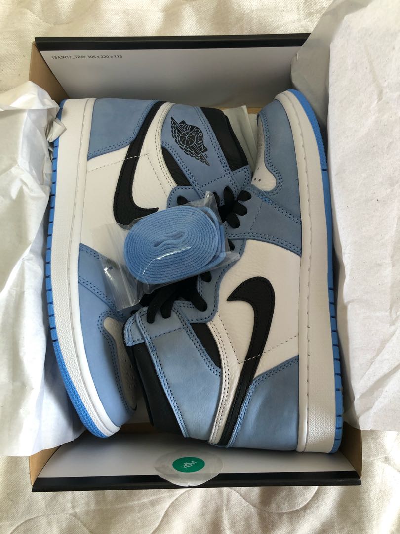 ナイキ  エアジョーダン1 ハイ OG "ユニバーシティブルー" 555088-134 27cm