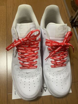 シュプリーム × ナイキ エアフォース1 ロー "ホワイト" 28.5cm