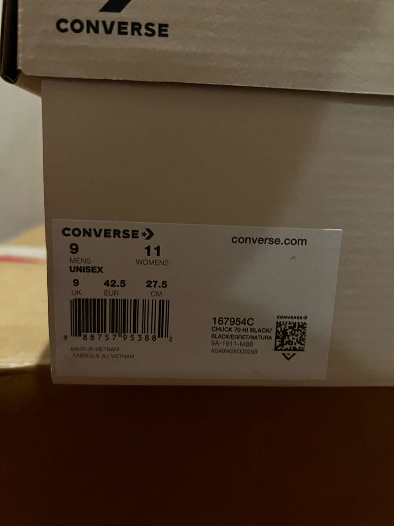 FOG ESSENTIALS × CONVERSE CHUCK 70 27.5cm