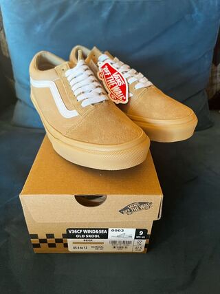 wind and sea x vans OLD SKOOL ベージュ 27cm