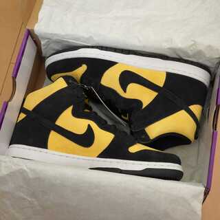 NIKE SB DUNK HIGH PRO MAIZE AND BLACK 27.5cm