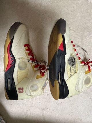 オフホワイト × ナイキ エアジョーダン5 "セイル" DH8565-100 28cm