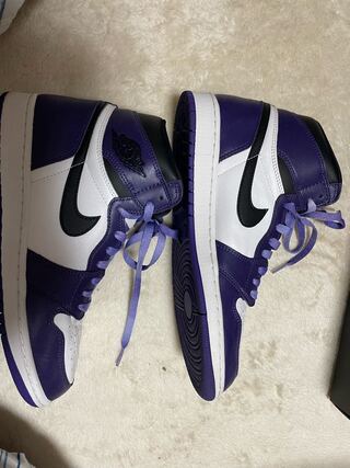 ナイキ エアジョーダン1 レトロ ハイ OG "コートパープル ホワイト/ブラック" (2020) 555088-500 28cm