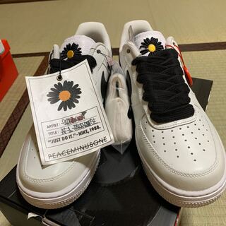 ピースマイナスワン×ナイキ エアフォース1 "パラノイズ ホワイト/ブラック 25.5cm