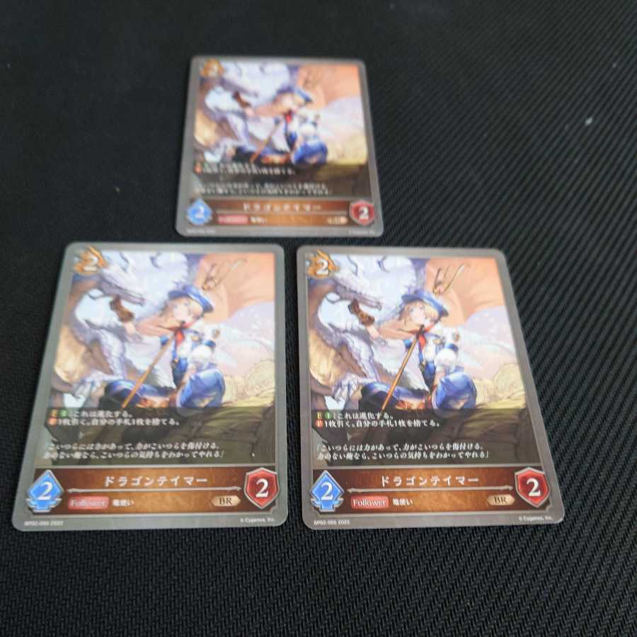 ドラゴンテイマー　三枚セット　進化前　黒銀のバハムート 1枚