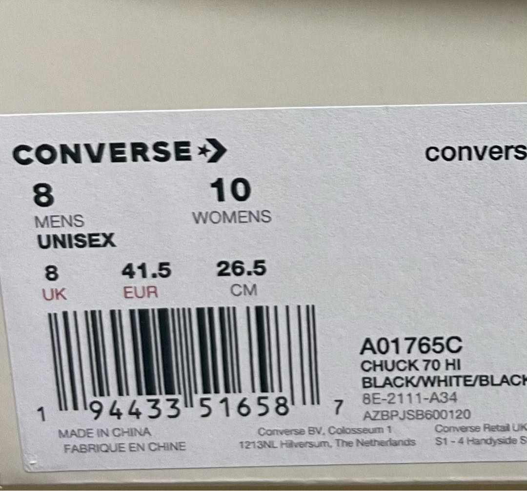 26.5 Stussy × Converse CT70 All Star Hi ステューシー コンバース チャックテイラー オールスター ハイ ブラック 26.5cm