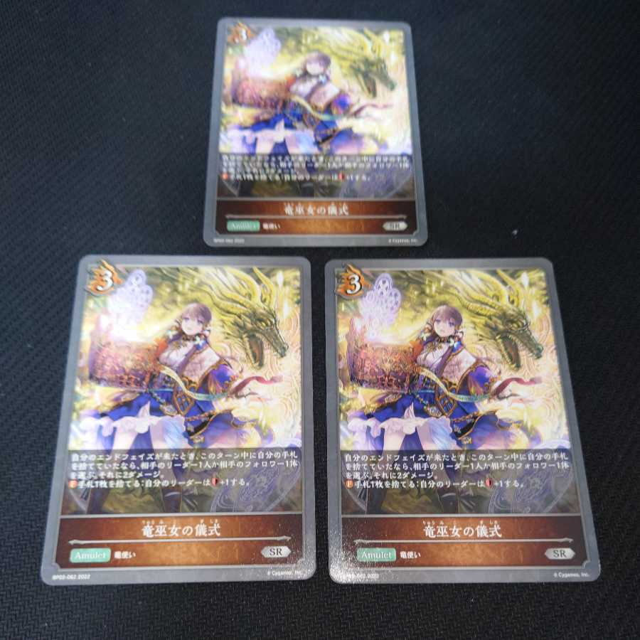 Ritual of the Dragon King Priestess, set of three, Black Silver Bahamut