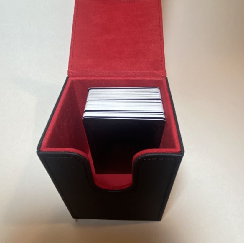 レザーデッキケース レッド ブラック