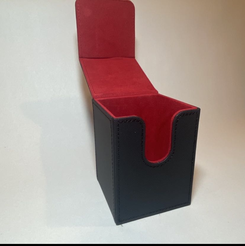 レザーデッキケース レッド ブラック