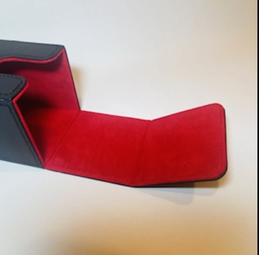 レザー デッキケース ブラック レッド