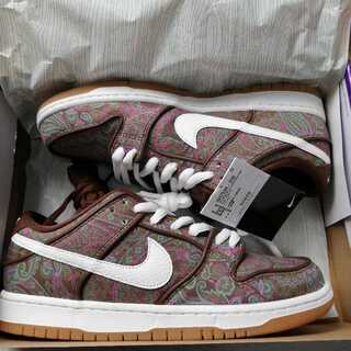 【27.5cm】ナイキ SB ダンク ロー PRM ブラウンペイズリー 27.5cm
