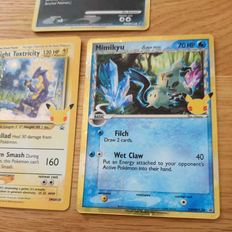 Mimikyu δ type final price drop Hydreigonc Gentle Toxtricity English Pokémon cards