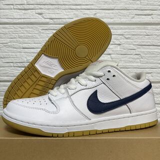 NIKE SB DUNK LOW PRO ORANGE LABEL "WHITE/NAVY" 26.5cm