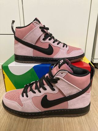 KCDC Brooklyn Skateshop × Nike SB Dunk High "Pink/Black" 27cm