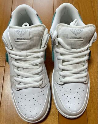 ダイアモンドサプライ×ナイキSB ダンク ロー プロ ホワイト 27.5cm