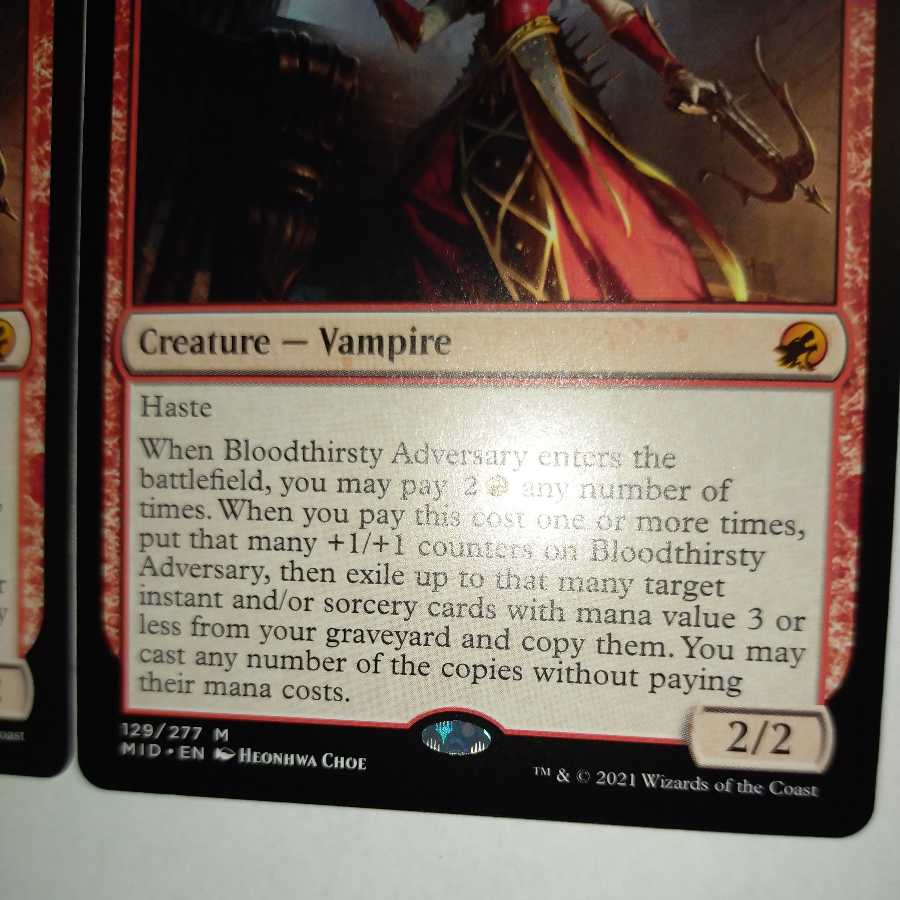 MTG Bloodthirsty Adversary English 2 copies in stock