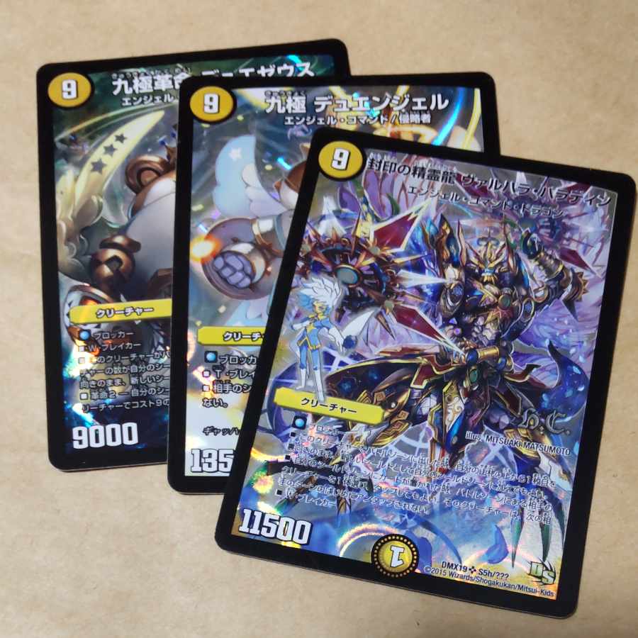 九極革命 デュエゼウス、九極  デュエンジェル、封印の精霊龍  ヴァルハラ・パラディン 1枚