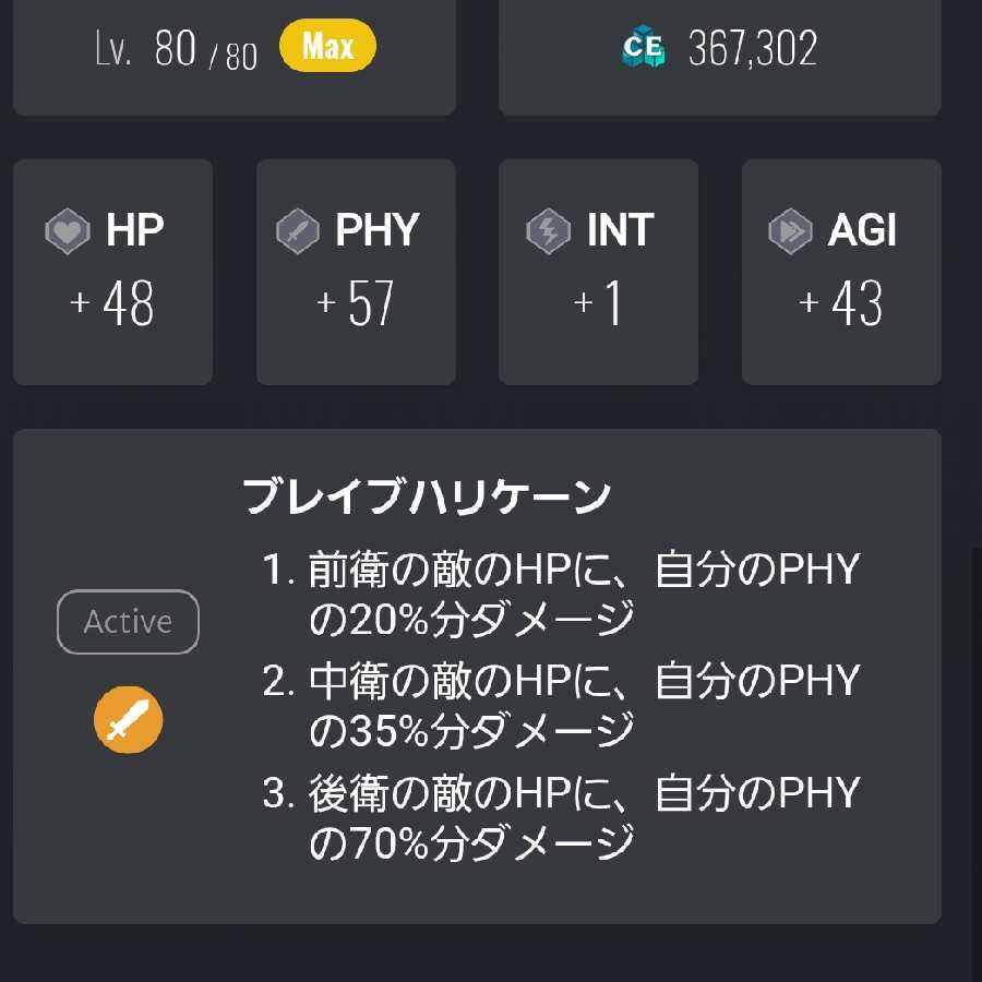 ブレイブステアリングLv80