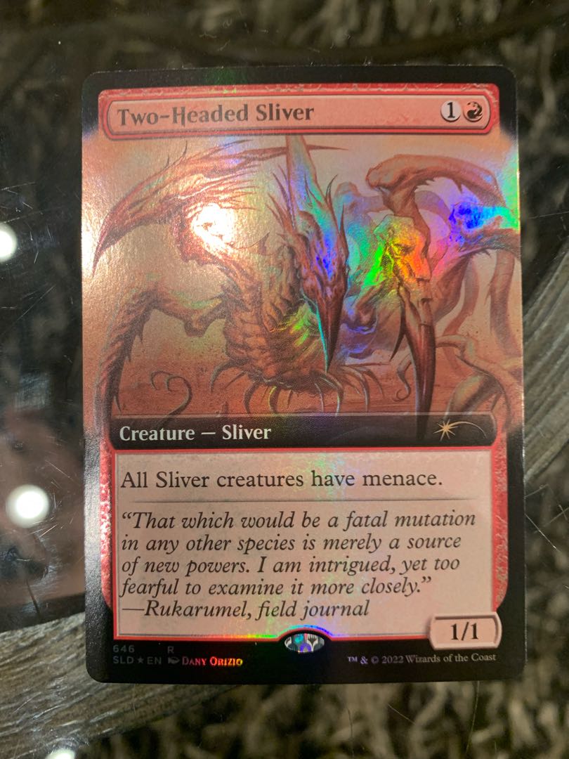 Two-Headed Sliver extended foil English Secret Lair MTG