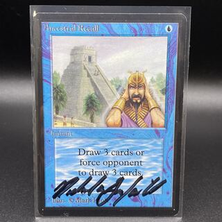 Ancestral Recall Richard Garfield氏　直筆サイン入り