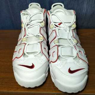 ナイキ エアモア アップテンポ ホワイト バーシティ レッド アウトライン　27.5cm 27.5cm