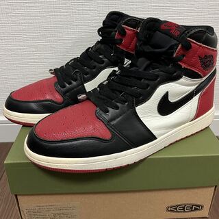 NIKE AIR JORDAN 1 RETRO HIGH OG BRED TOE 27.5cm