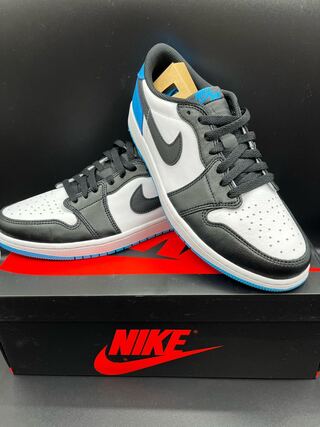 ナイキ エアジョーダン1 ロー OG "ブラック アンド ダークパウダーブルー/UNC" 27.5cm