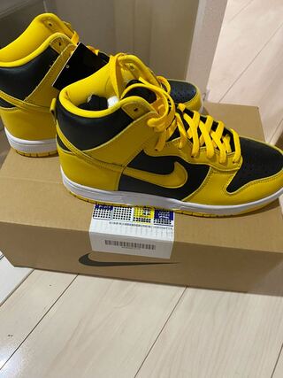 NIKE DUNK HIGH BLACK/VARSITY MAIZE 27cm