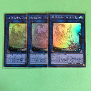 破壊剣士の守護絆竜 ×3【 遊戯王 ・プレイ用】Super