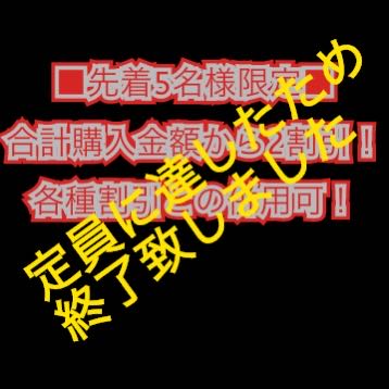 【終了致しました】先着5名様2割引！ 1枚