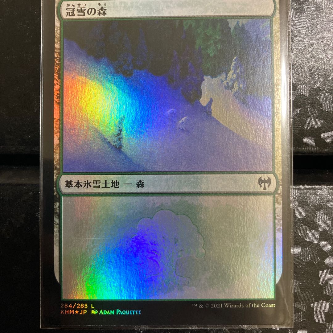 MTG Foil 冠雪の島、冠雪の森　 1枚