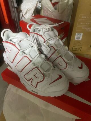 NIKE AIR MORE UPTEMPO "WHITE/VARSITY RED" (2021) 26.5cm